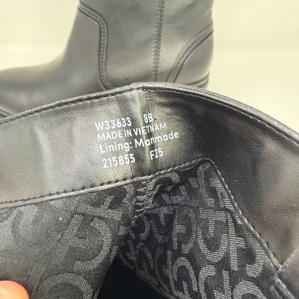 New Cole Haan Paz Pull On Booties In Black Leather Sz 8 - Picture 12 of 13